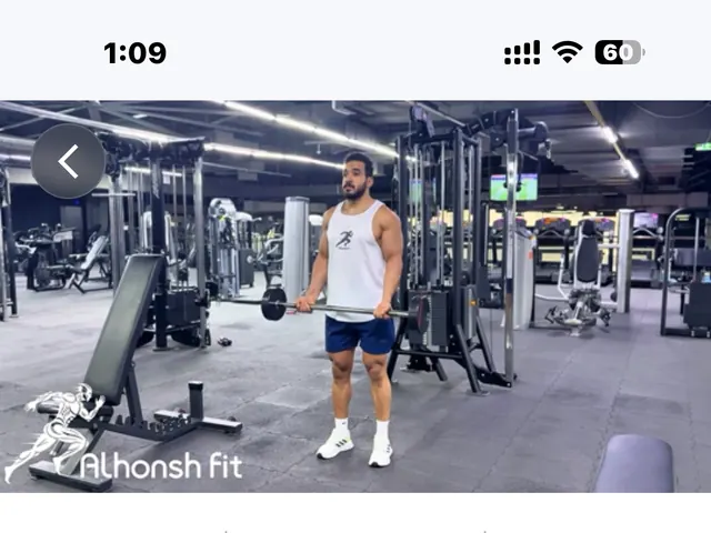 شاشة تسجيل مجموعات التمرين في الحنش فت